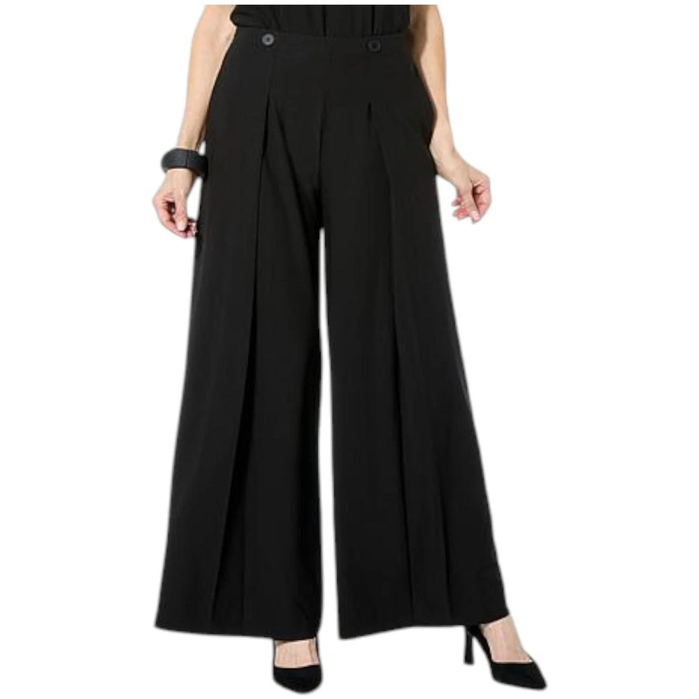 WynneLayers Women's Luxe Crepe Origami Pant Black - Regular